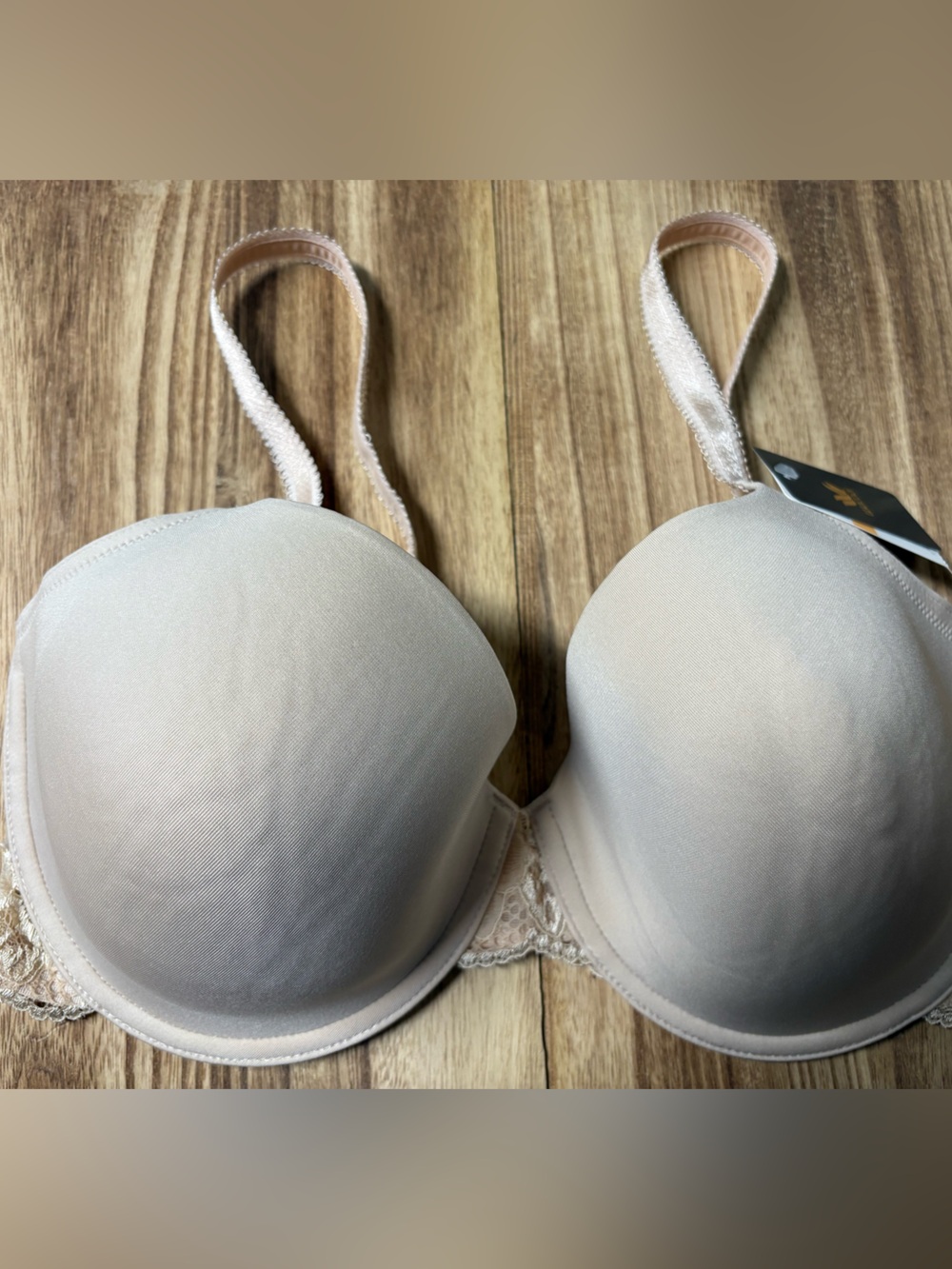 Wacoal Nude Beige Lace-Trim T-Shirt Bra #85340